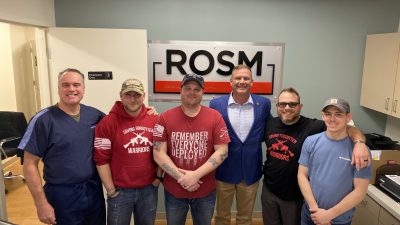 Dr. Sean Mulvaney with veterans at ROSM after stellate ganglion block treatment