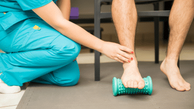 person getting treatment for plantar fasciitis