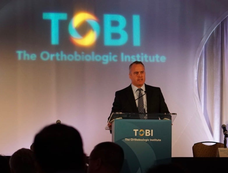Dr. Sean Mulvaney lecturing at The Orthobiologic Institute